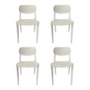 Ver imagem 1 de Kit 4 Cadeiras Nanna Empilhável em Polipropileno – Design Moderno para Sala, Cozinha ou Escritório -