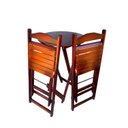 Ver imagem 4 de Jogo de Bistrô Dobrável Mesa com 2 Banquetas para Bar Marrom/Imbuia