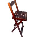 Ver imagem 5 de Jogo de Bistrô Dobrável Mesa com 2 Banquetas para Bar Marrom/Imbuia