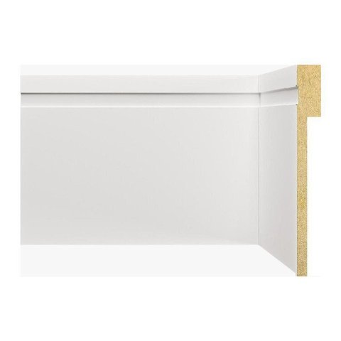 Rodapé MDF Frisado 12CMX1,80m 1202 Moldufama Kit 18m