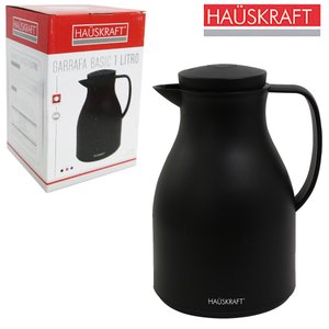 Garrafa Térmica Basic Preta Hauskraft 1L