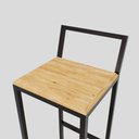 Ver imagem 2 de Jogo 2 Banqueta Alta Balcão Bistrô Preta Confort Industrial Premium Pinus Don Castro Decor Industria