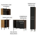 Ver imagem 5 de Armário de Cozinha Completa de Canto 261cm Rustic/Preto Emilly Song Madesa 01