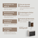 Ver imagem 5 de Gabinete Armario para Banheiro 58cm Sonny com Pia e Espelho Fimap Branco Grafite