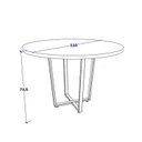 Ver imagem 3 de Mesa Reunião Escritório Redonda Industrial 110cm em MDF com Pés em Metal Executive