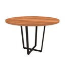 Ver imagem 2 de Mesa Reunião Escritório Redonda Industrial 110cm em MDF com Pés em Metal Executive