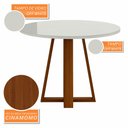 Ver imagem 3 de Mesa C/vidro Redonda 4 Cadeiras Manchester Cin/off/capu - M. Arapongas Cinamomo/off White/capucci