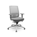 Ver imagem 1 de Cadeira Brizza Presidente Plaxmetal Tela Cinza Base Aluminio 3d Slider Vinil Cinza T49