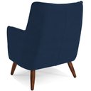 Ver mais imagens de Kit 02 Poltronas Decorativa Fixa Pés de Madeira Isabella D02 Veludo Azul Marinho B-304 - Lyam