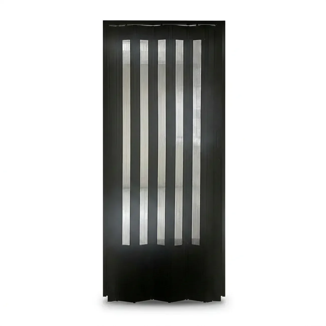 Porta Sanfonada de PVC 210cm x 72cm Plastporta Bcf Preto/com Translucido