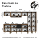 Ver imagem 4 de Armário de Cozinha Completa 305 cm Rustic/Preto Lille Madesa 01
