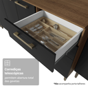 Ver mais imagens de Armário de Cozinha Completa 305 cm Rustic/Preto Lille Madesa 01