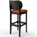 Ver mais imagens de Kit 03 Banquetas Alta Bar Cozinha Sala Jantar Fixa Betta L02 Preto Tecido Terracota - Lyam Decor