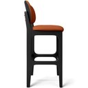Ver imagem 7 de Kit 03 Banquetas Alta Bar Cozinha Sala Jantar Fixa Betta L02 Preto Tecido Terracota - Lyam Decor