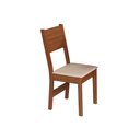 Ver imagem 2 de Kit 4 Cadeiras Pérola Mdf Assento Estofado Tecido Bagum Bege