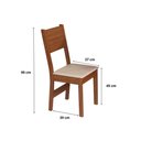 Ver imagem 4 de Kit 4 Cadeiras Pérola Mdf Assento Estofado Tecido Bagum Bege