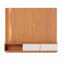 Ver imagem 2 de Home Suspenso para TV até 65 MDP/MDF Sabat 179cm Fitas LED Portas Basculantes Freijó/Off White G73 -