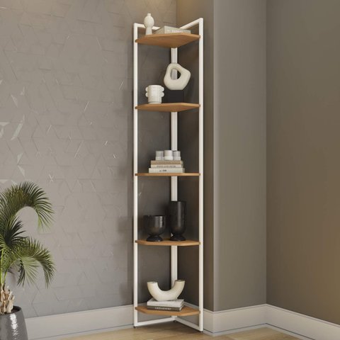 Estante de Canto Estilo Industrial 31cm 05 Prateleiras Li022 Kappesberg Industrial