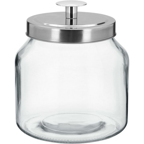 Pote Hermético de Vidro 2L Transparente 21x16x16cm Mantimentos Cozinha Tampa