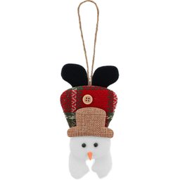 Kit 12 Enfeite Árvore Natal Pendente Boneco De Neve 17cm - 1