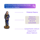 Ver imagem 2 de Escolha a Sua Imagem Católica em Resina Tamanho Médio:nossa Senhora Dores 16,5cm