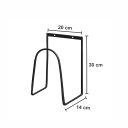 Ver imagem 2 de Suporte para Mangueira em Aço Parede Jardim Resistente Organizador Fácil Instalação 20x30cm