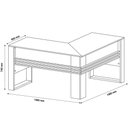 Ver imagem 6 de Escritório Completo com Mesa Angular Armário Alto Balcão e Gaveteiro Moon MDP Nogal - Gran Belo