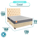 Ver imagem 3 de Cama Box + Colchão Casal D23 Pro Inducol + Cabeceira Estofada
