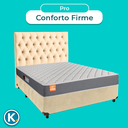 Ver imagem 4 de Cama Box + Colchão Casal D23 Pro Inducol + Cabeceira Estofada