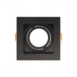 Spot Recuado de Embutir Quadrado Móvel Mr16 Preto Taschibra - 1