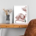 Ver imagem 2 de Quadro Foto Flor Moderna Rosê 45x34cm:moldura Preta