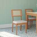 Ver imagem 2 de Conjunto 02 Cadeiras de Jantar com Assento Estofado e Encosto com Tela Palhinha Ca35 Dalla Costa