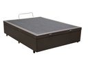 Ver imagem 1 de Cama Box Baú Viúvao Sintético Marrom Com 128cm de Largura