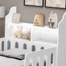 Cama de Criança Helo Solteiro com Colchão + Nicho e Led Branca + Acompanha Luminária Nuvem - 3