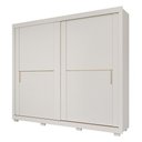 Ver imagem 2 de Guarda-Roupa Casal Catarina 2 Portas de Correr 4 Gavetas com Espelhos e Pés 100 MDF Pm Home