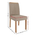 Ver imagem 4 de Mesa de Jantar Ester Mdf com 6 Cadeiras Estofadas Linho Bege Molci