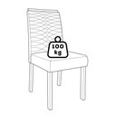 Ver mais imagens de Mesa de Jantar Ester Mdf com 6 Cadeiras Estofadas Linho Bege Molci