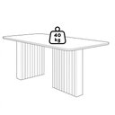 Ver imagem 7 de Mesa de Jantar Ester Mdf com 6 Cadeiras Estofadas Linho Bege Molci