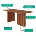 Ver imagem 5 de Mesa de Jantar Ester Mdf com 6 Cadeiras Estofadas Linho Bege Molci