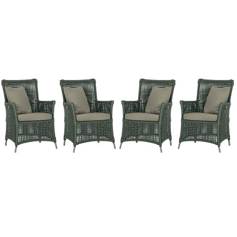 4 Poltronas Igapó Alumínio Micro Pintura Fendi Corda Náutica Estofado 8