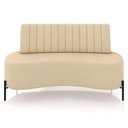 Ver imagem 3 de Sofá Chaise 2 Lugares Sala Living 160cm Pés Industrial Cayman K01 Linho Bege - Lyam Decor