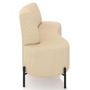 Ver imagem 7 de Sofá Chaise 2 Lugares Sala Living 160cm Pés Industrial Cayman K01 Linho Bege - Lyam Decor