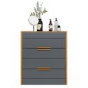 Ver imagem 7 de Cômoda para Quarto 4 Gavetas 86cm Pavia M07 Freijó/cinza - Mpozenato