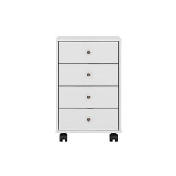 Mesa Cabeceira Infantil Presence C/ 4 Gavetas Amêndola Touch - Demóbile - 9