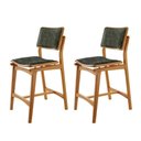 Ver imagem 1 de Conjunto com 2 Banquetas Eva Moderna Jade Imbuia Natural