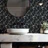 Papel de Parede Lavavel para Banheiro Cozinha Revestimento Mármore Black Tacolado 0,58 X 1,00m - 4