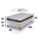 Ver imagem 2 de Cama Box Mali Molas Ensacadas Solteiro 88x188 King House