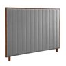 Painel Cabeceira para Cama Box King 205 Lua Plataforma Linho Cinza - 1