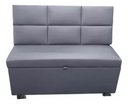 Ver imagem 3 de Conjunto Canto Alemão Baú Encosto Ripado Corino 110x45cm:preto