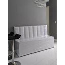 Ver imagem 2 de Conjunto Canto Alemão Baú Encosto Ripado Corino 110x45cm:preto